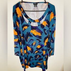NWOT EVANS 3/4 SLEEVE BLOUSE SIZE 30 32